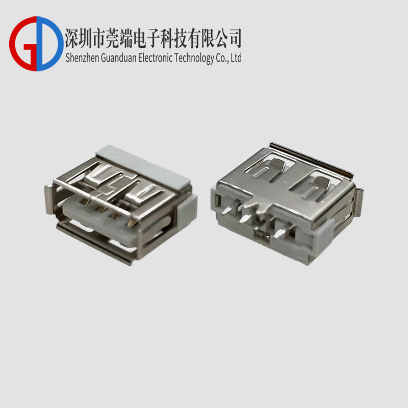 AF180度直插短体10.0一字胶芯卷边中间鱼叉脚