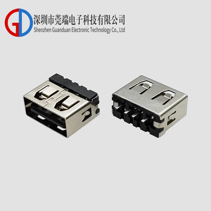 AF180度直插短体10.0卷边无脚