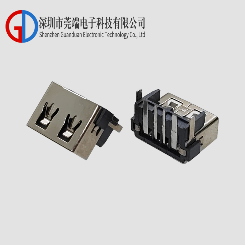 AF短体10.0后脚直边插板LCP灰胶铁壳8.7正向 大电流
