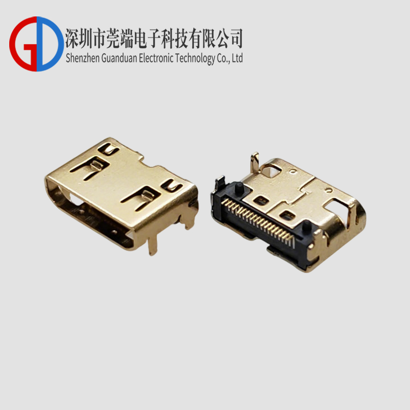 HDMI母座C TYPE四脚端子SMT