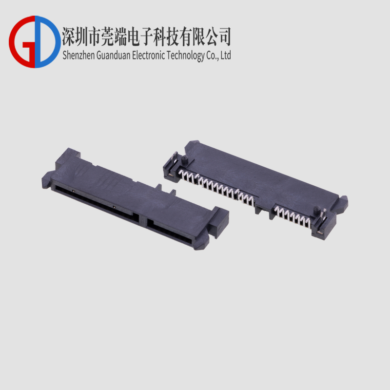 SATA7+15PH4.2板上SMT2.08孔鱼叉无凸SHK专用端子
