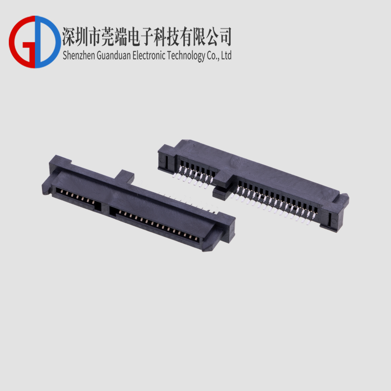 SATA7+15PH8.0单边夹板1.2mm端长2.7LCP黑色