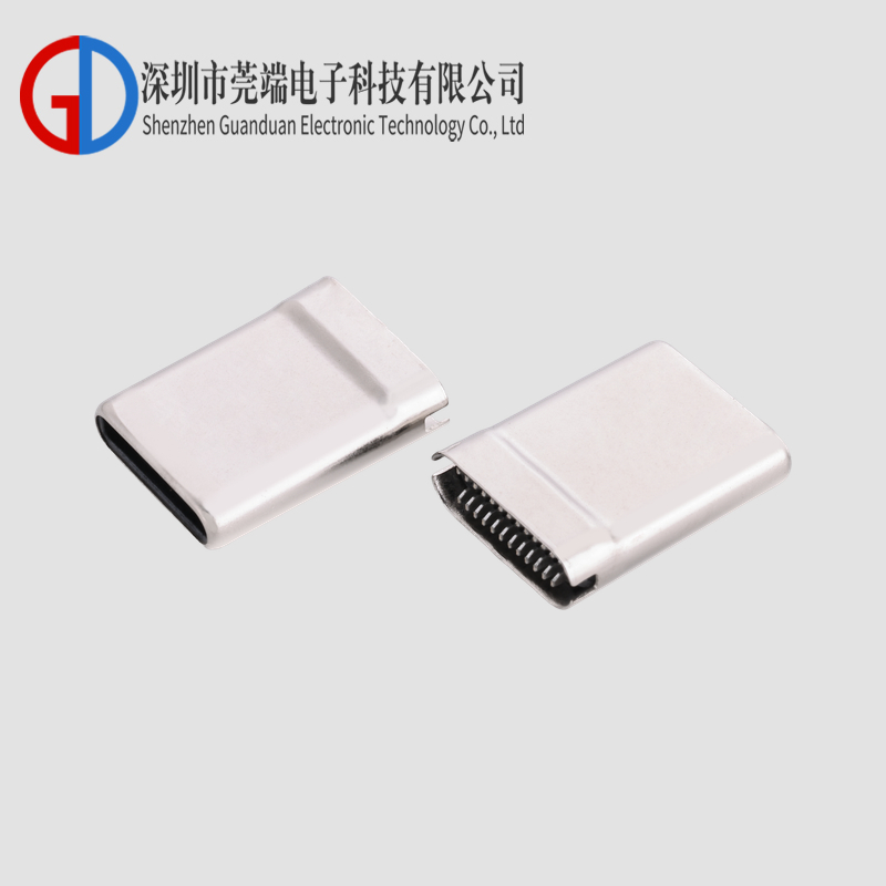 TYPE C公头24P夹板拉伸插针单头
