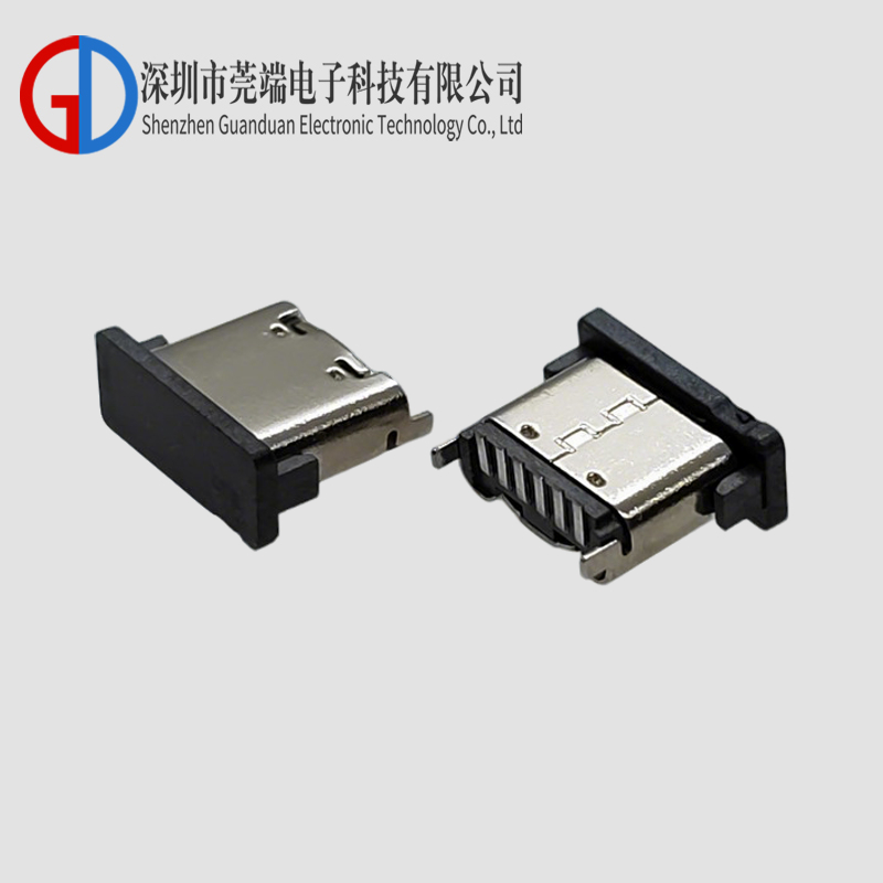 TYPE C母座6P立贴5.0-5.5-6.5-6.8